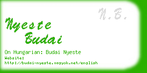 nyeste budai business card